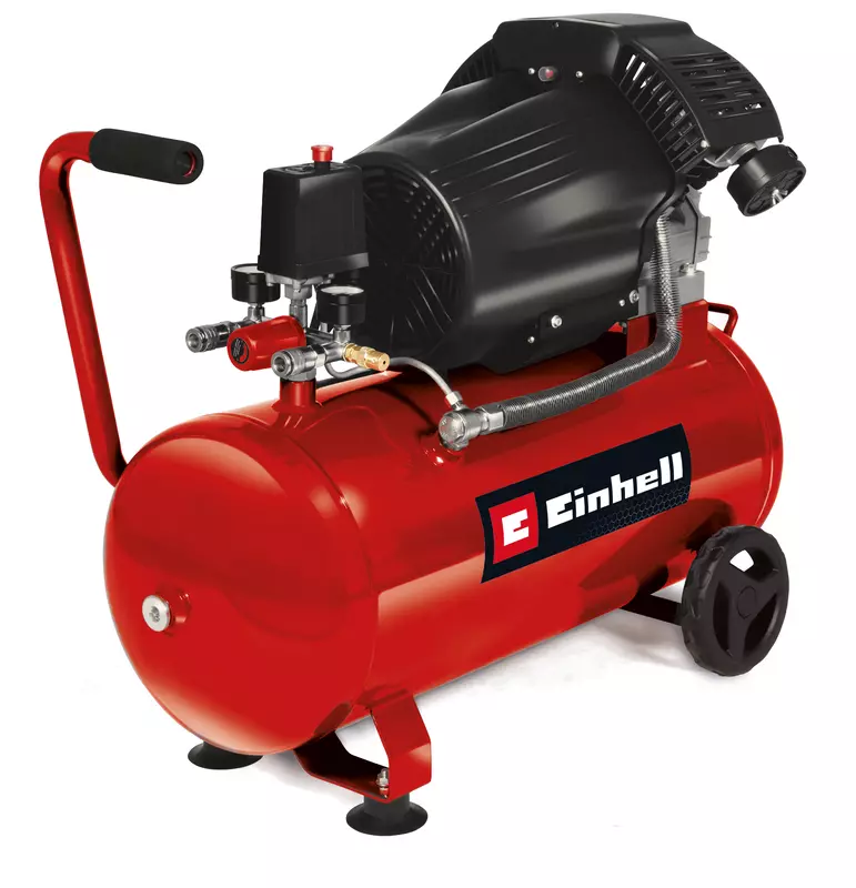 Compresor Einhell TC-AC 420/50/10 V de 50 litros con bomba lubricada de dos cilindros